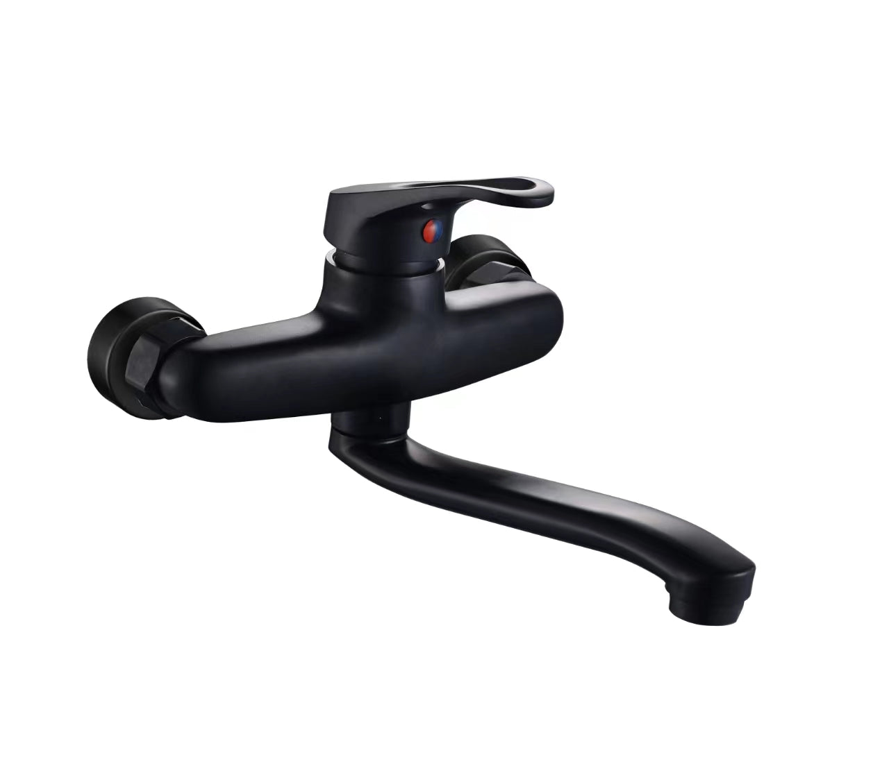 basin wall 20cm spout black